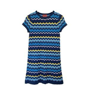 Missoni for Target Chevron Sweater Dress Size XS Blue Zig Zag Classic Casual